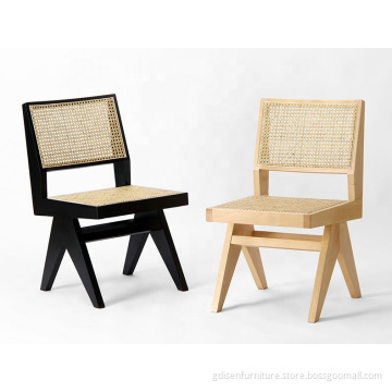 Rattan Dining Chair Renato, Jeanneret Style